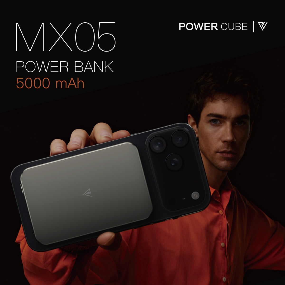 MIPOW PowerCube MX05 Magsafe 5000mAh /Stone-Grey Wireless Charge