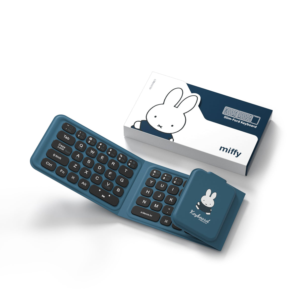 Miffy Triple-Fold Leather Bluetooth Keyboard /Orange Folding