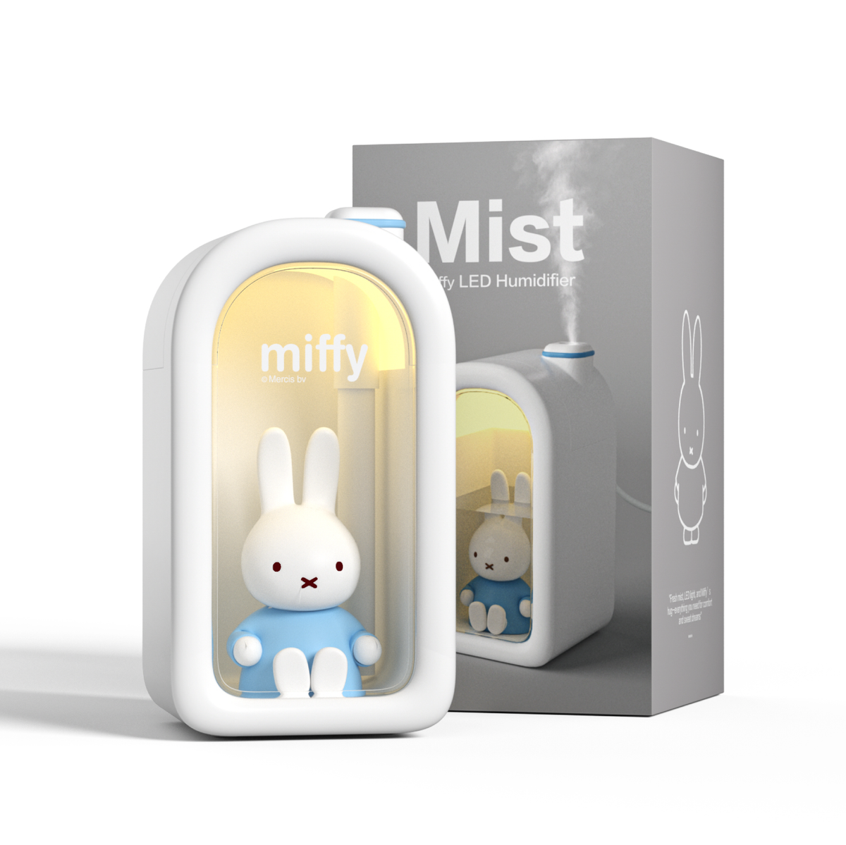 MIFFY Cool Mist USB Humidifier w/ Adjustable Mist Mode, LED Moon