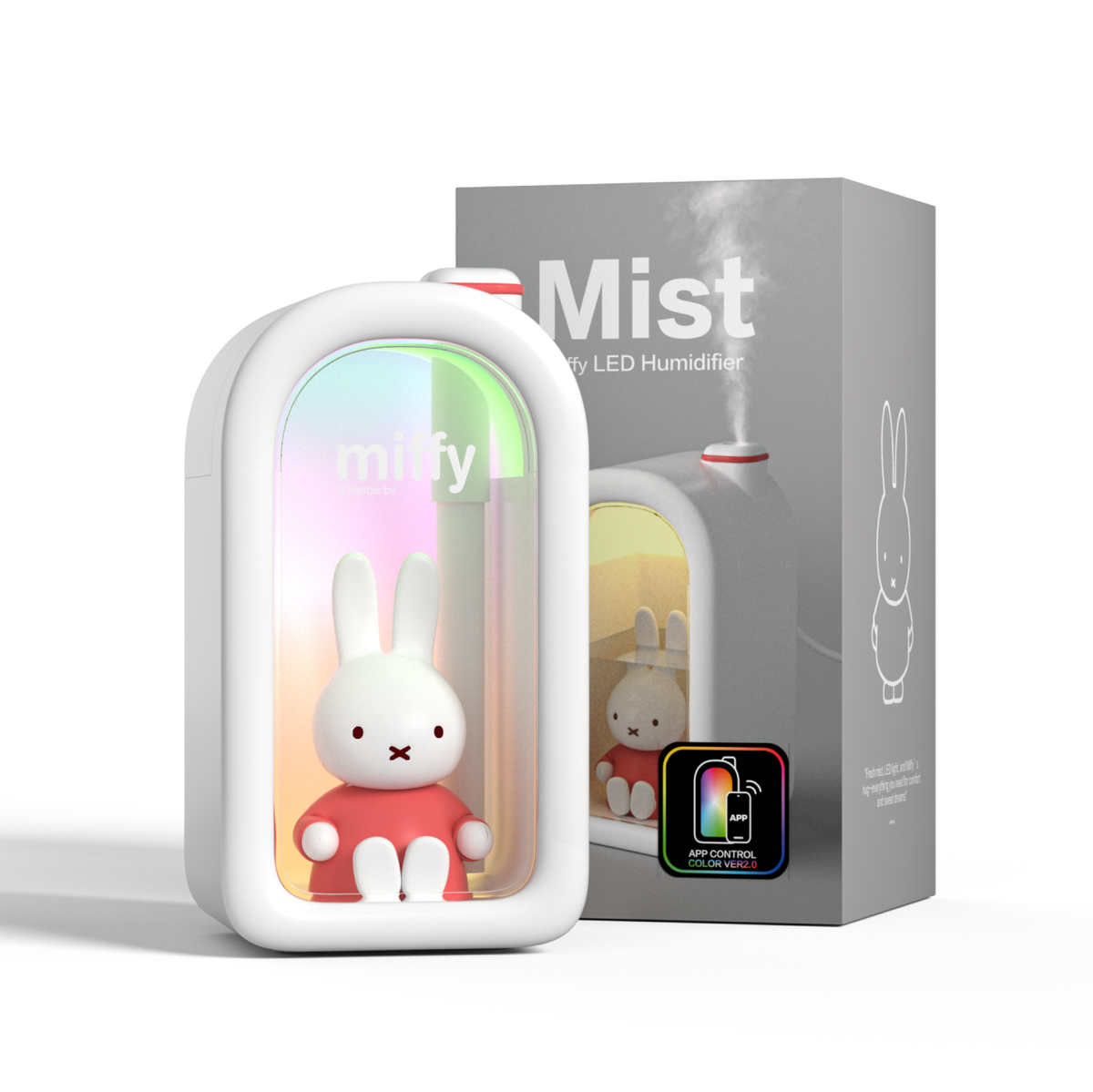 MIFFY Cool Mist USB Humidifier w/ Adjustable Mist Mode, LED Moon