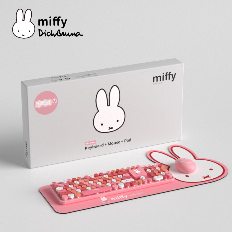 Mipow X Miffy Wireless Keyboard Mouse Combo with Mouse pad Full size Round  Keycaps, 2.4G, Gaming for Windows, Computer, Desktop, PC, Notebook, Laptop  – MIPOW