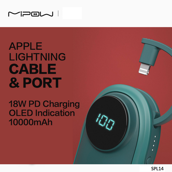Lightning Cable/Port Power Bank - MIPOW