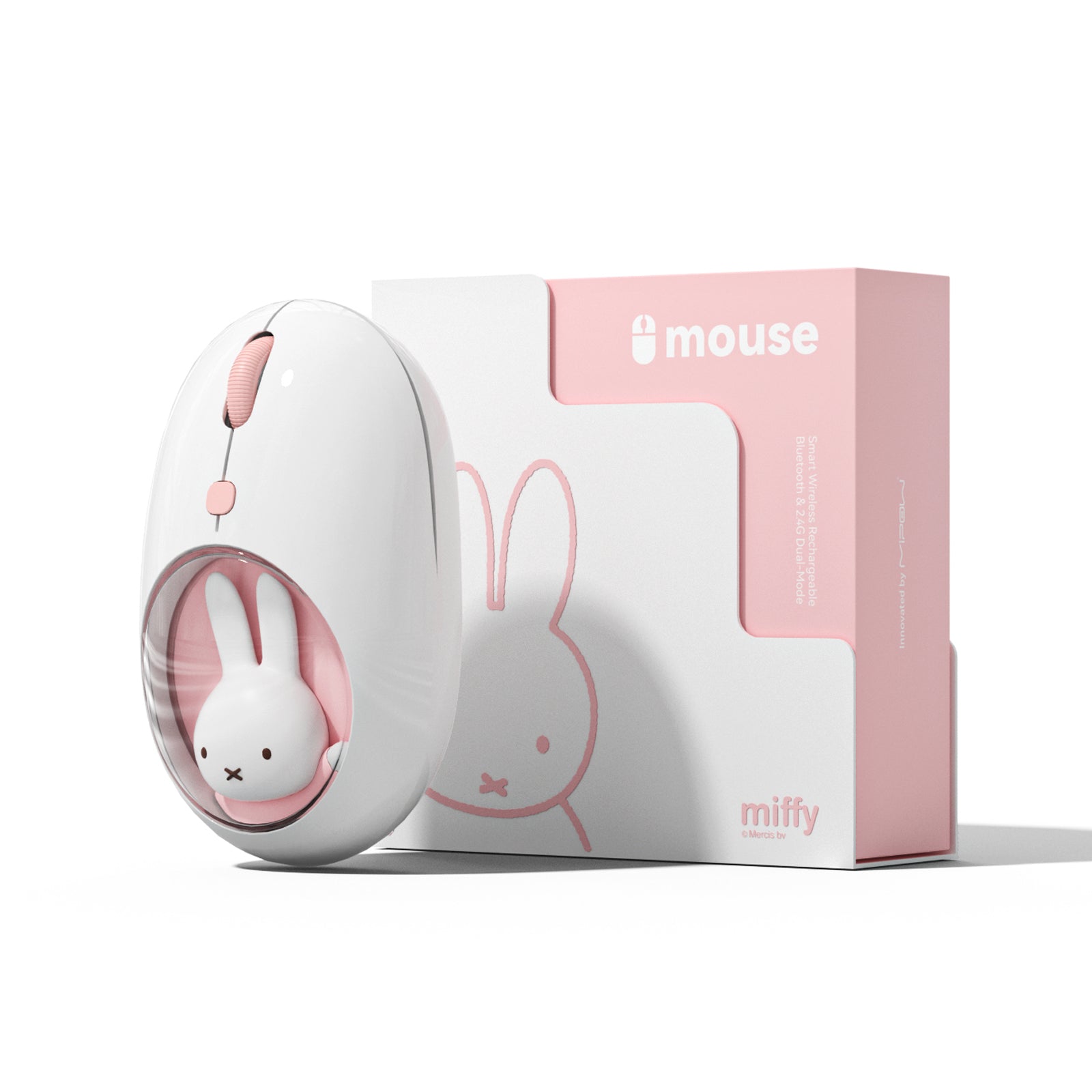 ミッフィーマウス MIFFY Dual Mode Wireless Mouse (2.4GHz + Bluetooth 5.0) adjustable