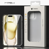 Crystal Clear Tempered Glass Case for iPhone 15/14 - MIPOW