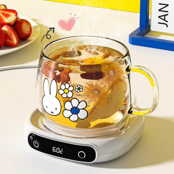 MIPOW x Miffy Electric Coffee Mug Warmer 3 level temperature Splash-proof &  Large Heating Plate MIPOW x Miffy （Nijntje ミッフィー 米菲 ）