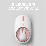 MIFFY Dual Mode Wireless Mouse (2.4GHz + Bluetooth 5.0) PINK