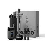 BRUSGO Men Kit:  i4-Snap E-Toothbrush & ROTOR Shaver Combo - Black