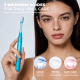 BRUSGO i4-Snap Electric Toothbrush - Cyan - MIPOW