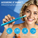 BRUSGO i4-Snap Electric Toothbrush - Cyan - MIPOW