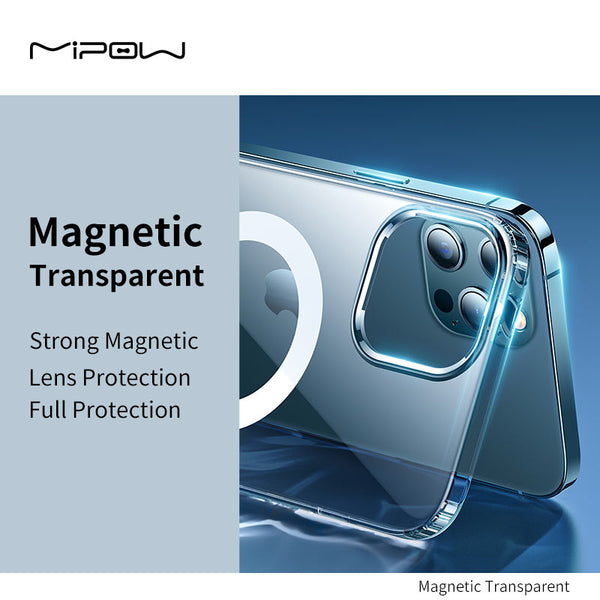 MIPOW MagSage Magnetic hybrid Case Crystal Clear High Quality Case Anti-scratch Anti-Yellowing Anti-Fall bumper iPhone 13 MIPOW MagSage Magnetic hybrid Case Crystal Clear High Quality Case Anti-scratch Anti-Yellowing Anti-Fall bumper iPhone 13