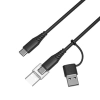 USB-C TO USB-C Cable with USB-C/A Convertor (White color) - MIPOW