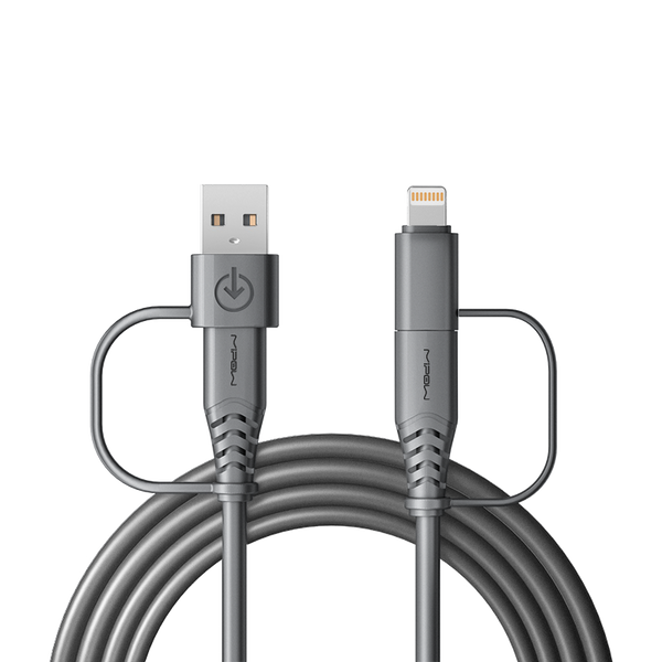65W (USB + Type-C) to (Type-C + Apple Lightning) PD Multi Fast Charging &  Data Cable (4FT) – MIPOW